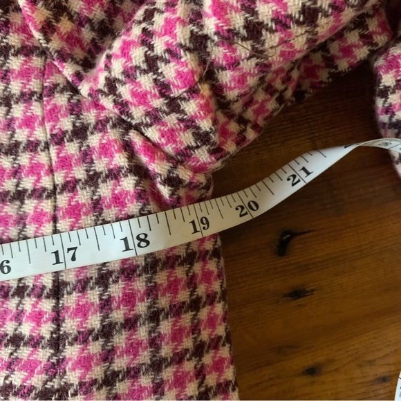 J Crew Campbell Pink Brown Houndstooth Wool Blazer Prep School Academia … - Picture 11 of 15
